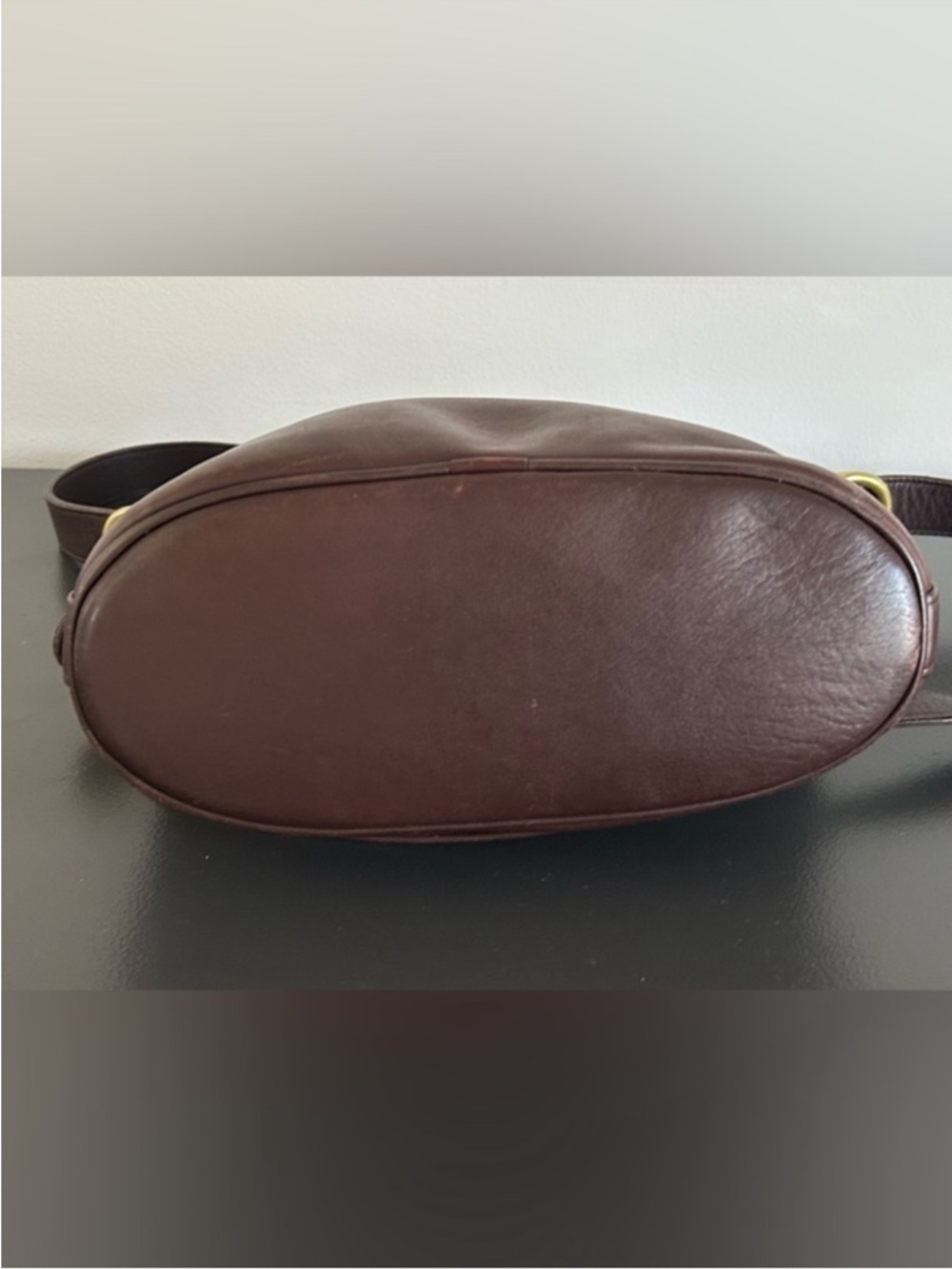 Coach Vintage Brown Leather Flap Shoulder Bag NYC Glove Tanned Leather Structure - Picture 12 of 16